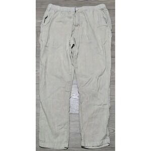 Tommy Bahama Mens Pants XL 34x29 Beige Linen Blend Relaxed Straight Leg Beach
